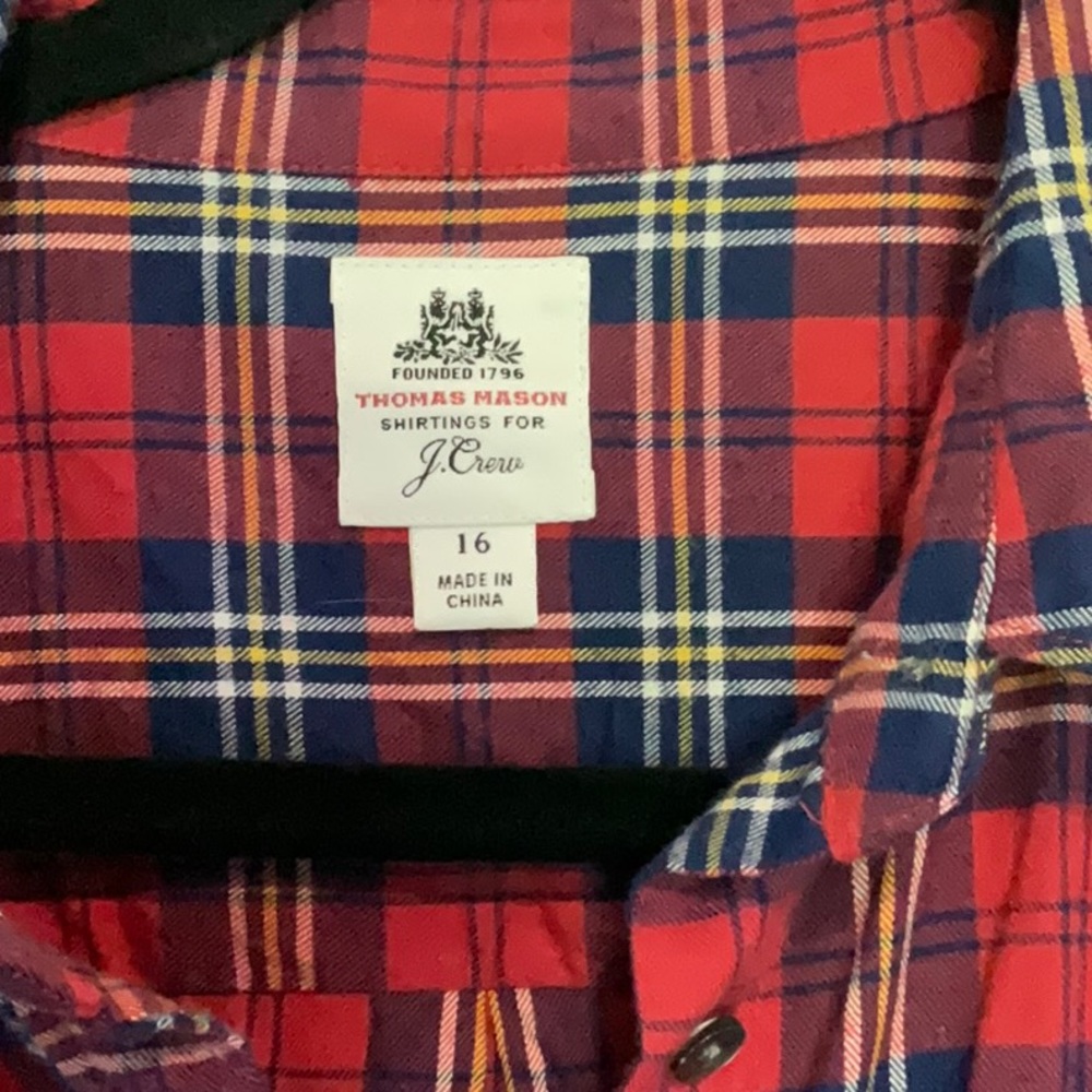 J Crew Thomas Mason London Plaid shirt - Picture 6 of 7